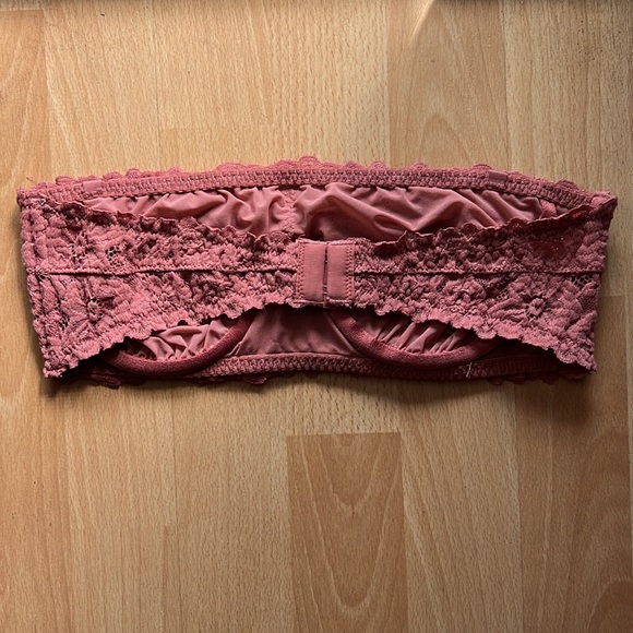 Aerie Dusty Rose Lace Bandeau Bra, 34B - Picture 2 of 4